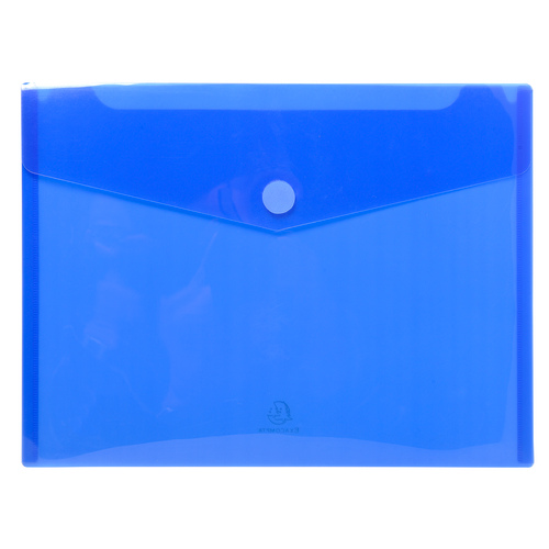 Pochette enveloppe Exacompta - Polypropylène - A4 - Bleu translucide  (paquet 5 unités) pas cher