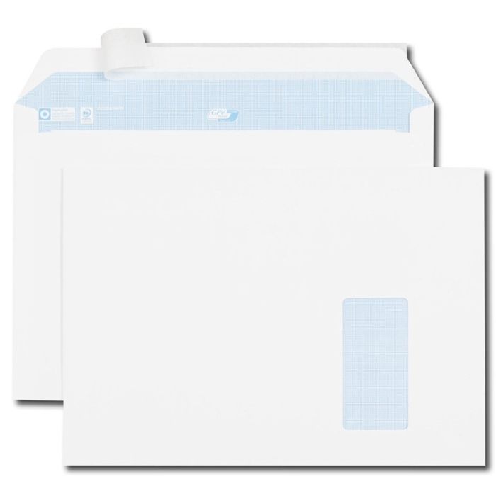 Enveloppes auto-adhésive avec fenêtre - Format C4 229 x 324 mm GPV Office  Lot de 250