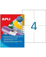 Étiquettes adhésives spéciales intempéries - 105 x 148,5 mm APLI Lot de 400