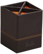 Pot à crayons 4 compartiments - Noir/Orange RHODIA