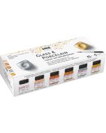 Peinture métallisé - 20 ml - Assortiment KREUL Glass et Porcelain Lot de 6