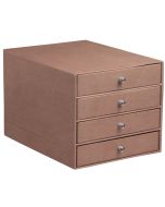 Module de classement 4 tiroirs - Simili-cuir Noir RHODIA