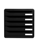 3097214D EXACOMPTA : Module de rangement 5 tiroirs - Big Box Plus - Noir/Noir glossy