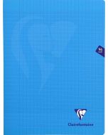 Cahier 24 x 32 cm - 96 pages - Grands Carreaux - Bleu CLAIREFONTAINE Mimesys