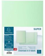 Lot de 50 Chemises à 2 rabats SUPER 210 - Vert clair EXACOMPTA Visuel