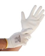 Gants de travail en nylon ULTRA FLEX MAIN - Blanc - Taille S HYGOSTAR