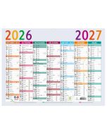 Calendrier mural 2026/2027 - 430 x 335 mm EXACOMPTA modèle septembre 2026 à mars 2027 photo