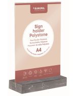 Présentoir de table avec socle en Polystone - Anthracite - A4 : EUROPEL image