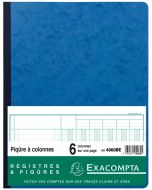 Registre 6 colonnes - 320 x 250 mm - Bleu EXACOMPTA Image