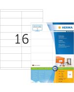 Étiquettes adhésives - 105 x 35 mm - Blanc : HERMA Premium Lot de 1600 Photo