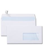 Enveloppes précasées 110 x 220 GPV - blanches - 90 g - auto-adhésive - bloc  de 50 pas cher
