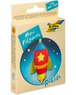 Kit de couture en feutrine pour fabriquer un Porte-clé - Fusée : FOLIA Filzinies Visuel