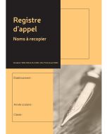 Registre Pointage de Présences et Absences LE DAUPHIN 53935D