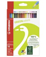 Étui de 18 Crayons de couleurs GREENcolors - Assortiment STABILO