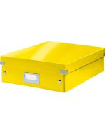 Boite de rangement à compartiments - 370 x 280 mm - Jaune : LEITZ Wow Visuel