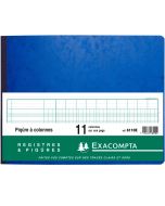 EXACOMPTA 6110E Registre de 11 colonnes sur 1 page - 250 x 320 mm (Journal comptable)
