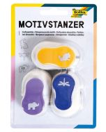 Perforateurs Lapin, Libellule et Elephant FOLIA Lot de 3 - image