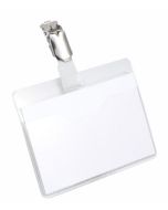 8106-19 DURABLE  Badges avec clip et ouverture sur le haut - Transparent