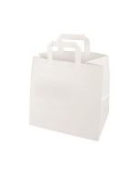Sac en Papier - 260 x 170 x 250 mm - Kraft Blanc PAPSTAR Lot de 50 image