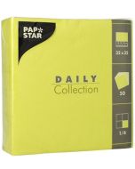 Lot de 50 Serviettes de table unies Vert Pomme PAP STAR