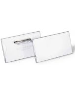 Lot de 100 Badges avec une pince plate - 75 x 40 mm : DURABLE Photo