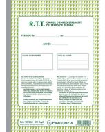 Cahier d'enregistrement du Temps de Travail - RTT EXACOMPTA Visuel couverture