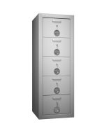 HARTMANN : Armoire forte à 5 tiroirs Class Protect OUVERT - Serrure à clés avec passe général - 5 tiroirs