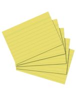Lot de 100 Fiches Bristol lignées - 52 x 74 mm - Jaune : HERLITZ Visuel