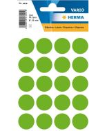 HERMA 1878 : Lot de 100 étiquettes adhésives rondes - 19,0 mm - Vert fluo
