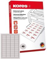 Étiquettes adhésives universelles - 48,5 x 25,4 mm - Blanc : KORES Lot de 1000