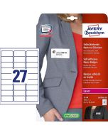 Etiquettes Badges adhésifs pour Textile - Blanc - 63,5 x 29,6 mm : AVERY Lot de 540 Image