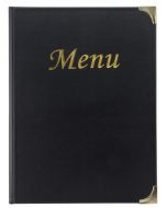 Protège-menus A4 en plastique - Noir SECURIT BASIC