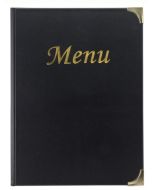 Protège-menus A5 en plastique - Noir SECURIT BASIC