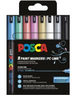 Marqueur peinture - Assortiment PC-1MR POSCA  Lot de 8