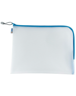 Pochette universelle à zip - 360 x 280 mm - Transparent / Bleu HERMA Mesh  Bags