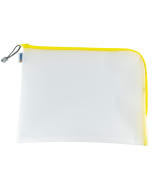 Photo Pochette universelle à zip - 360 x 280 mm - Transparent / Jaune HERMA Mesh Bags 