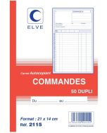 COMMANDES Carnet autocopiant  Dupli - 210 x 140 mm 2115 Elve