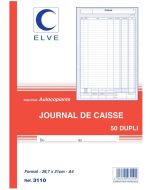 Journal de caisse  Manifold autocopiant  Dupli - 297 x 210 mm ELVE 3110