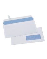 Photo Lot de 500 Enveloppes autocollantes avec fenêtre 35 x 100mm - DL 110 x 220 mm : GPV 503