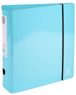 Photo Classeur à levier pour A4 - Dos Rond 80 mm - Bleu Pastel EXACOMPTA Aquarel 
