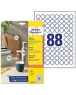 Photo Étiquettes adhésives amovibles - Diamètre 20 mm - Blanc AVERY