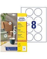 Photo Étiquettes adhésives permanentes - Diamètre 10 mm - Blanc AVERY