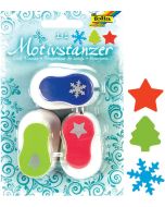 Photo Set de 3 perforateurs à motifs de Noël FOLIA