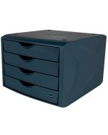 Photo Bloc de rangement - 4 tiroirs - Bleu HELIT The Green Chameleon