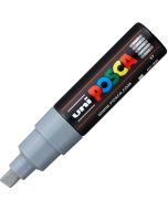 UNI-BALL : Marqueur peinture Posca PC 8K - Pointe biseautée de 8 mm - Gris - PC-8K G