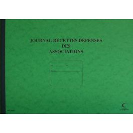 Piqûre 25x38cm Comptabilité Associations Journal des Recettes Dépenses 80p  - RETIF