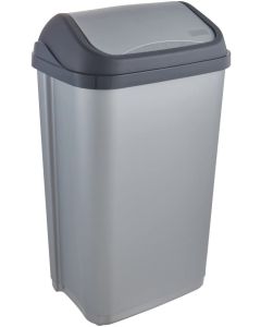Poubelle avec couvercle - 50 litres - Argent/Anthracite: KEEEPER Swantje Image