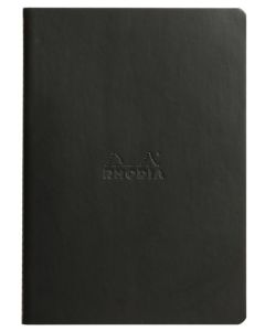 Carnet de Notes A5 RHODIARAMA - Reliure cousue - Pages lignées - Noir RHODIA