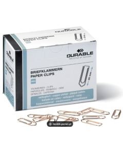 Boite de 1000 trombones en métal - Cuivré - 26 mm : DURABLE Image