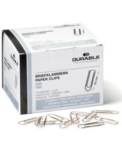 Photo DURABLE 1209-24 Boite de 1000 trombones en métal cuivré